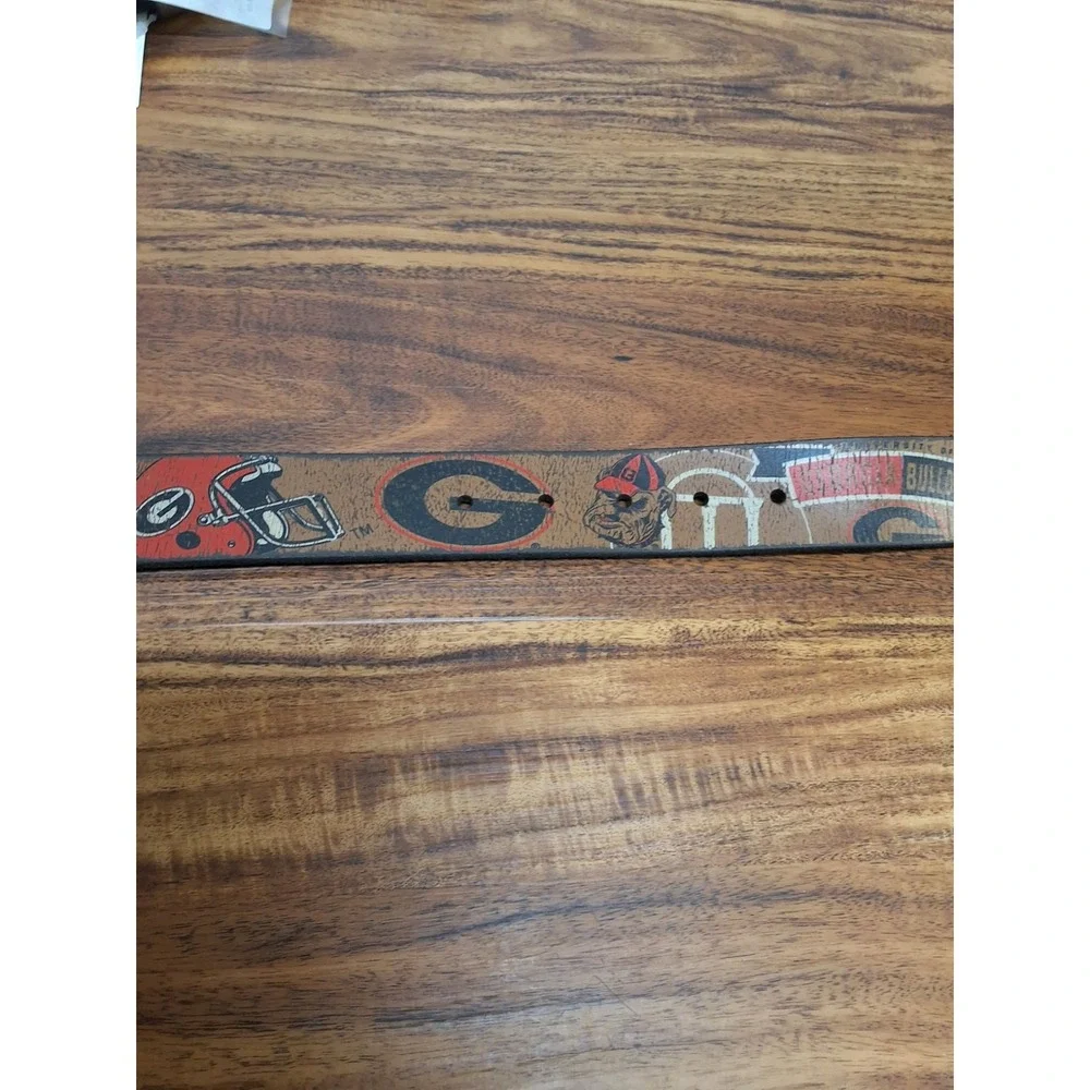UGA GEORGIA BULLDOGS Leather Belt By Enmon Size 32 - Brown NCAA  Go Dogs! New
